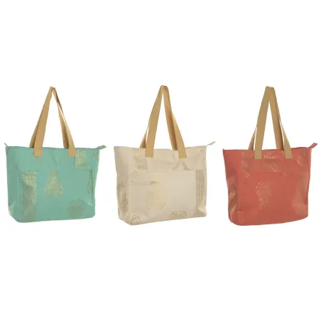 Women's Handbag Home ESPRIT Green Beige Golden Coral 55 x 14 x 35 cm (3 Units)